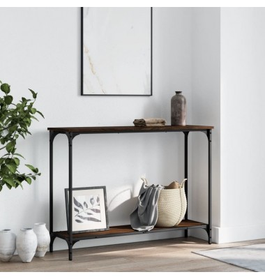  Konsolinis staliukas, rudas, 101x30,5x75cm, apdirbta mediena - Žurnaliniai staliukai - 1