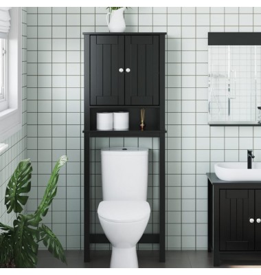 Lentyna virš tualeto BERG, juoda, 60x27x164,5cm, mediena - Vonios spintelės, veidrodžiai - 1