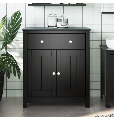  Vonios kambario spintelė BERG, juoda, 69,5x34x80 cm, pušis - Vonios baldų komplektai - 1