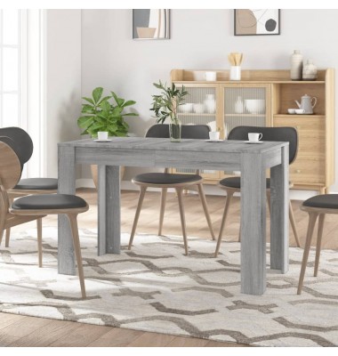  Valgomojo stalas, pilkas ąžuolo, 120x60x76cm, apdirbta mediena - Stalai - 1