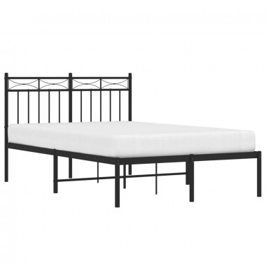  Metalinis lovos rėmas su galvūgaliu, juodos spalvos, 120x190 cm - Lovos - 3