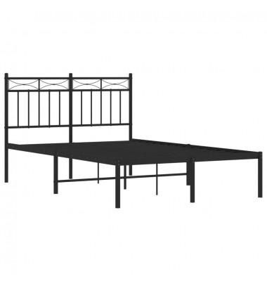  Metalinis lovos rėmas su galvūgaliu, juodos spalvos, 120x190 cm - Lovos - 4