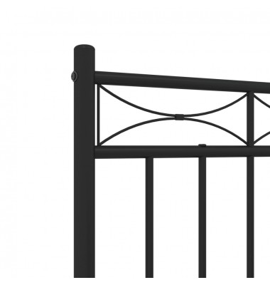  Metalinis lovos rėmas su galvūgaliu, juodos spalvos, 120x190 cm - Lovos - 8