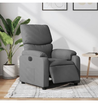  Elektrinis atlošiamas krėslas, tamsiai pilkos spalvos, audinys - Foteliai, krėslai - 1