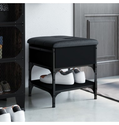  Batų suoliukas, juodos spalvos, 42x42x45cm, apdirbta mediena - Suoliukai - 1