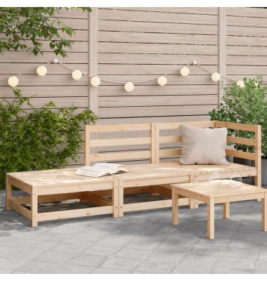  Dvivietė sodo sofa su pakoja, pušies medienos masyvas - Moduliniai lauko baldai - 1