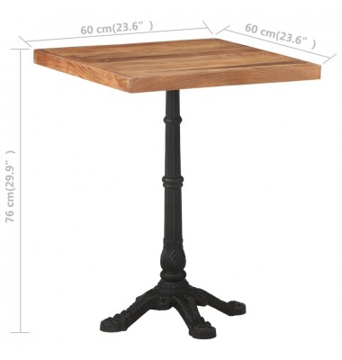  Bistro staliukas, 60x60x76cm, akacijos medienos masyvas - Stalai - 6