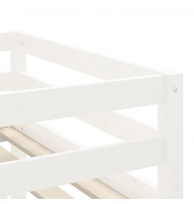 Aukšta vaikiška lova su kopėčiomis, balta, 90x190cm, pušis - Lovos - 9