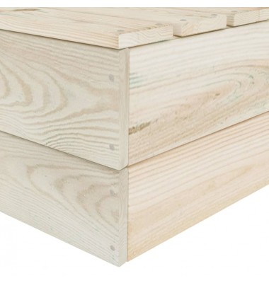  Dvivietė sodo sofa iš palečių, impregnuota eglės mediena - Lauko baldų komplektai - 6