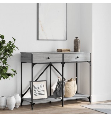  Konsolinis staliukas, pilkas ąžuolo, 100x39x78,5cm, mediena - Žurnaliniai staliukai - 1