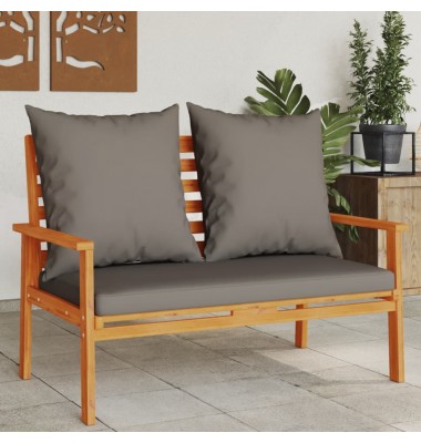  Sodo sofa-suoliukas su pagalvėlėmis, 120cm, akacijos masyvas - Lauko baldų komplektai - 1
