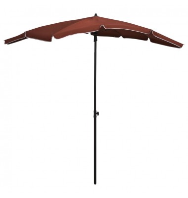  Sodo skėtis nuo saulės su stulpu, terakota spalvos, 200x130cm - Lauko skėčiai, uždangos nuo saulės - 1
