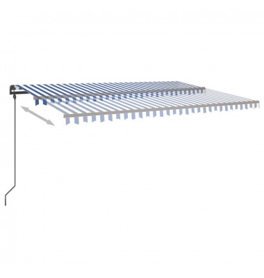  Automatinė markizė su LED/vėjo jutikliu, mėlyna/balta, 6x3m - Markizės terasoms, langams, durims - 5