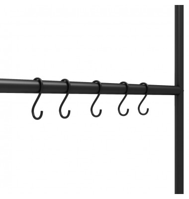  Rankšluosčių kabykla, 5 pakopos, juoda, 58x175cm, geležis - Rankšluosčių laikikliai - 5