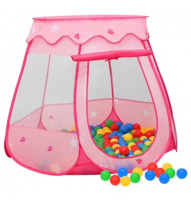  Vaikiška žaidimų palapinė, rožinės spalvos, 102x102x82cm - Žaidimų nameliai, batutai, smėlio dėžės - 1