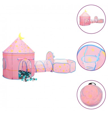  Žaidimų palapinė su 250 kamuoliukų, rožinė, 301x120x128cm - Žaidimų nameliai, batutai, smėlio dėžės - 1