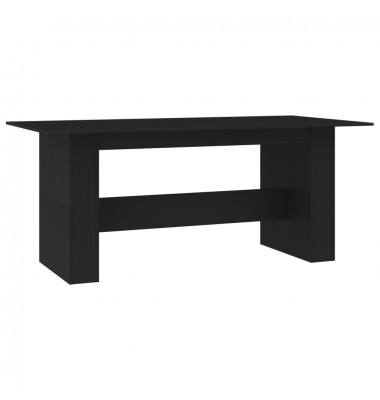  Valgomojo stalas, juodos spalvos, 180x90x76 cm, MDP - Stalai - 2