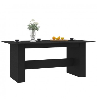  Valgomojo stalas, juodos spalvos, 180x90x76 cm, MDP - Stalai - 3