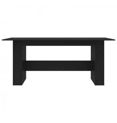  Valgomojo stalas, juodos spalvos, 180x90x76 cm, MDP - Stalai - 4