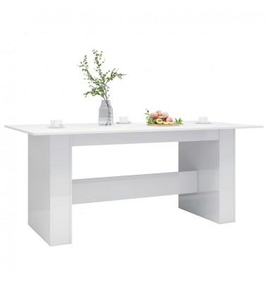  Valgomojo stalas, baltos sp., 180x90x76cm, MDP, labai blizgus - Stalai - 3