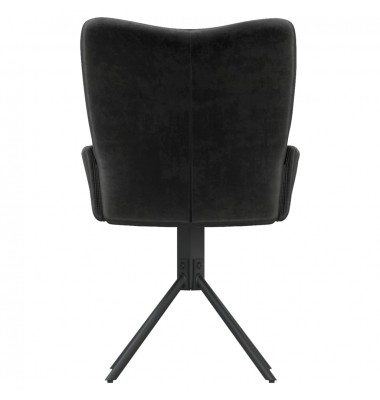  Pasukamos valgomojo kėdės, 2vnt., juodos spalvos, aksomas - Valgomojo Kėdės - 7