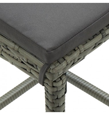  Sodo komplektas su pagalvėmis, 5 dalių, pilkas, poliratanas - Lauko baldų komplektai - 10