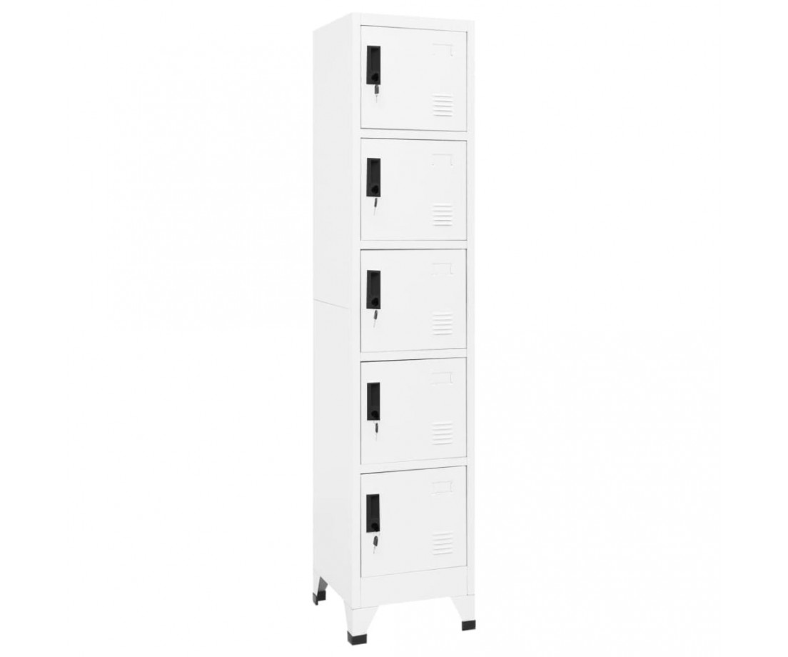 Persirengimo spintelė, baltos spalvos, 38x40x180cm, plienas - Biuro spintos, spintelės - 1 Persirengimo spintelė, baltos spalvos, 38x40x180cm, plienas - Biuro spintos, spintelės - 1