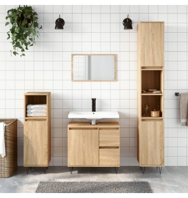  Vonios kambario spintelė, ąžuolo, 30x30x190cm, apdirbta mediena - Vonios spintelės, veidrodžiai - 1