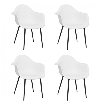  Valgomojo kėdės, 4vnt., baltos spalvos, PP - Valgomojo Kėdės - 2