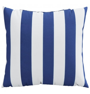  Pagalvėlės, 4vnt., mėlyni ir balti dryžiai, 50x50 cm, audinys - Dekoratyvinės pagalvėlės - 3
