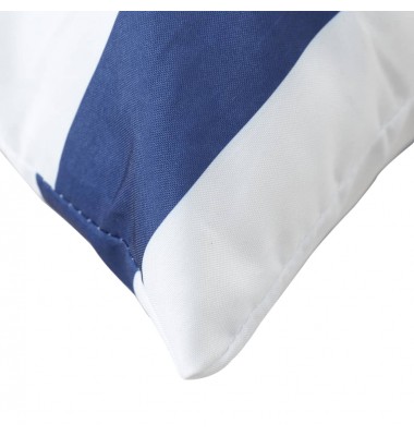  Pagalvėlės, 4vnt., mėlyni ir balti dryžiai, 50x50 cm, audinys - Dekoratyvinės pagalvėlės - 6