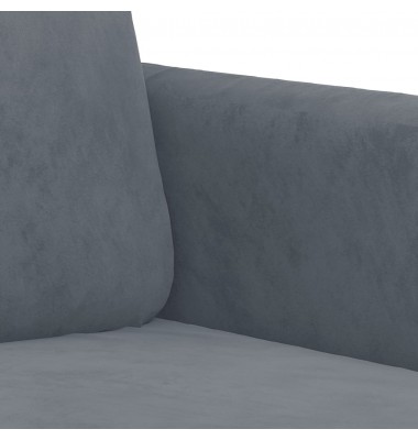  Sofos komplektas, 2 dalių, tamsiai pilkos spalvos, aksomas - Sofos, sofos-lovos - 5