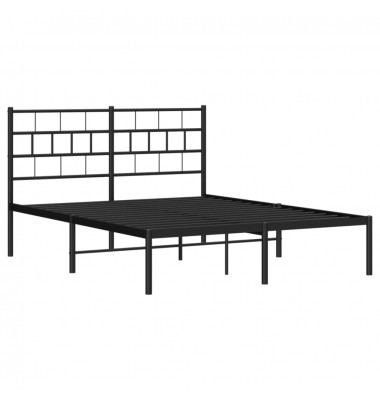 Metalinis lovos rėmas su galvūgaliu, juodos spalvos, 140x190cm - Lovos - 4