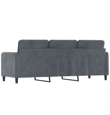  Trivietė sofa, tamsiai pilkos spalvos, 180cm, aksomas - Sofos, sofos-lovos - 5