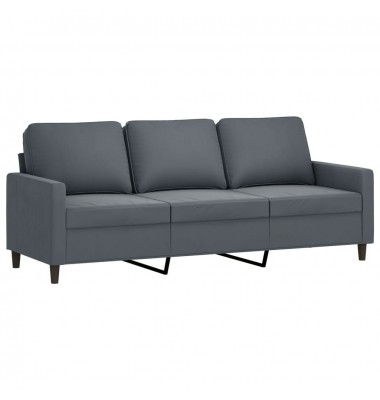  Trivietė sofa, tamsiai pilkos spalvos, 180cm, aksomas - Sofos, sofos-lovos - 2