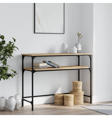  Konsolinis staliukas, ąžuolo, 100x35,5x75cm, apdirbta mediena - Žurnaliniai staliukai - 1