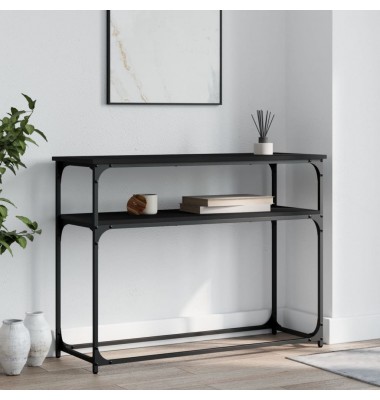  Konsolinis staliukas, juodas, 100x35,5x75cm, apdirbta mediena - Žurnaliniai staliukai - 1