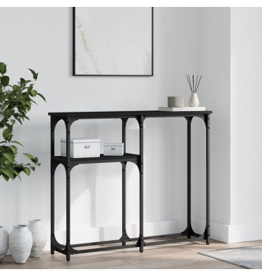  Konsolinis staliukas, juodas, 90x22,5x75cm, apdirbta mediena - Žurnaliniai staliukai - 1