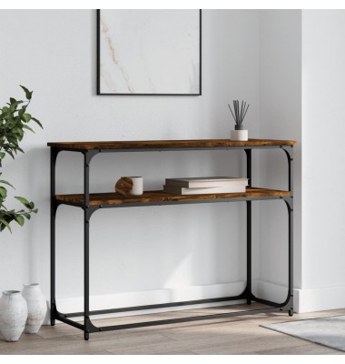  Konsolinis staliukas, dūminio ąžuolo, 100x35,5x75cm, mediena - Žurnaliniai staliukai - 1