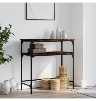  Konsolinis staliukas, dūminio ąžuolo, 75x35,5x75cm, mediena - Žurnaliniai staliukai - 1