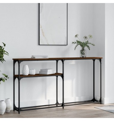 Konsolinis staliukas, rudas ąžuolo, 145x22,5x75cm, mediena - Žurnaliniai staliukai - 1
