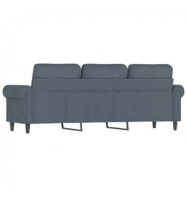  Trivietė sofa, tamsiai pilkos spalvos, 180cm, aksomas - Sofos, sofos-lovos - 5