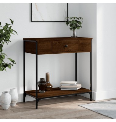  Konsolinis staliukas, rudas ąžuolo, 75x34,5x75cm, mediena - Žurnaliniai staliukai - 1