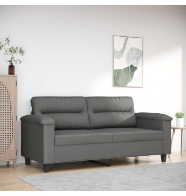  Dvivietė sofa, tamsiai pilka, 140cm, mikropluošto audinys - Sofos, sofos-lovos - 1
