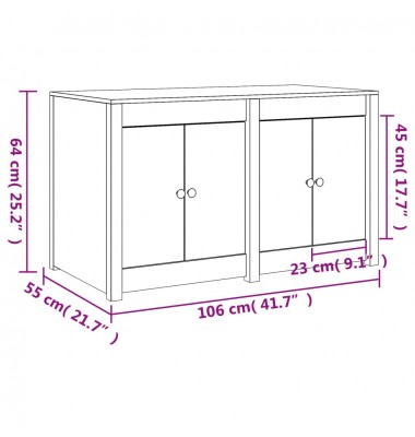  Lauko virtuvės spintelė, 106x55x64cm, pušies medienos masyvas - Virtuvės spintelės - 10