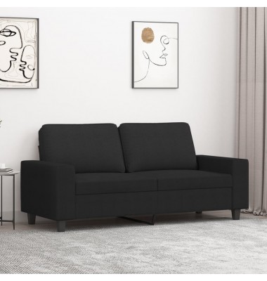  Dvivietė sofa, juodos spalvos, 140cm, audinys - Sofos, sofos-lovos - 1
