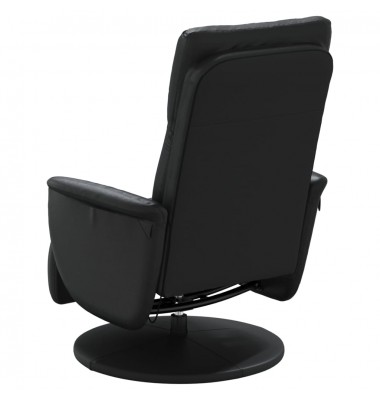  Atlošiama masažinė kėdė su pakoja, juodos spalvos, dirbtinė oda - Foteliai, krėslai - 5