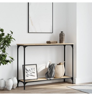  Konsolinis staliukas, ąžuolo, 101x30,5x75cm, apdirbta mediena - Žurnaliniai staliukai - 1