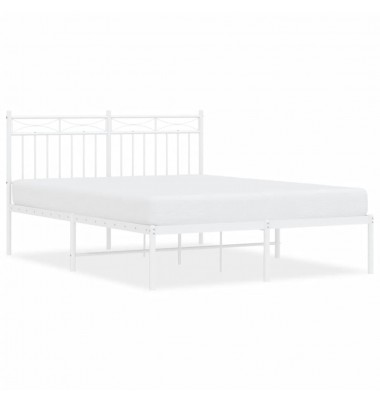  Metalinis lovos rėmas su galvūgaliu, baltos spalvos, 140x200cm - Lovos - 2