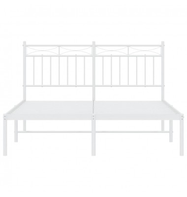  Metalinis lovos rėmas su galvūgaliu, baltos spalvos, 140x200cm - Lovos - 5